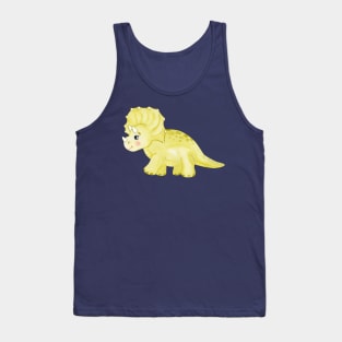 Green cute triceratops Tank Top